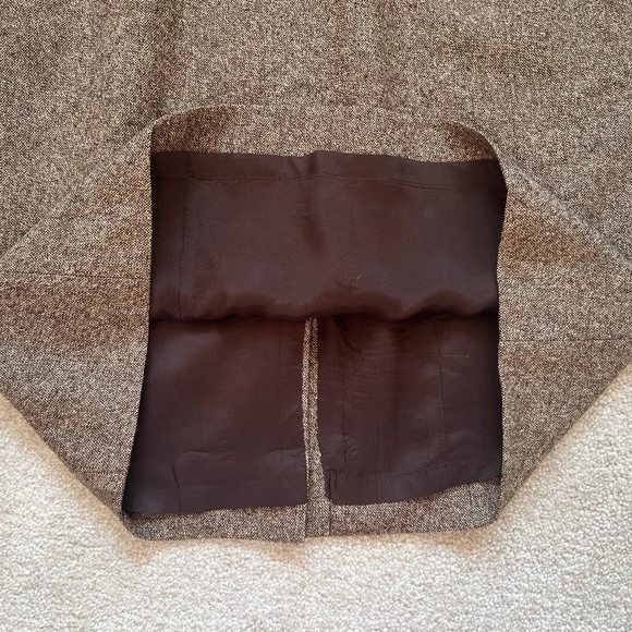 Ann Taylor Brown Tweed Wool Work Sheath Dress Size 2 - Picture 10 of 11